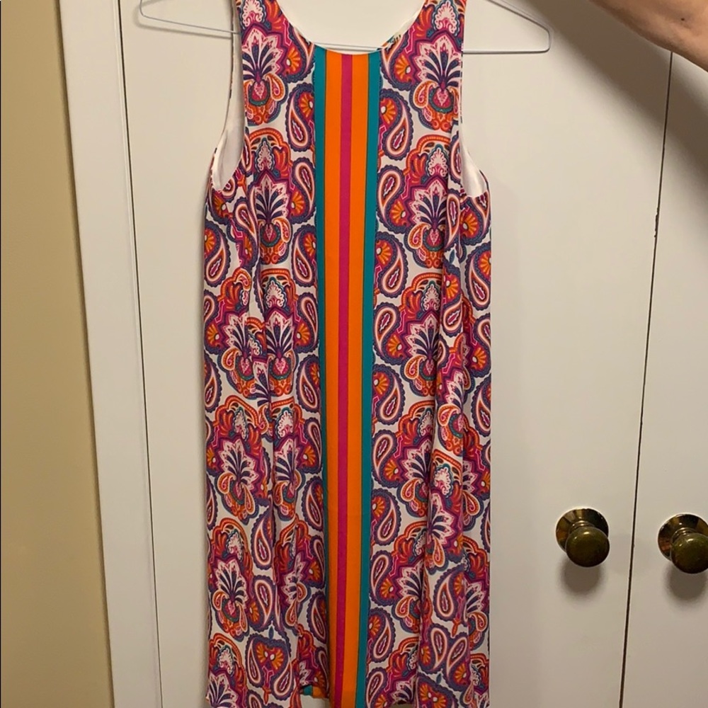 Bright paisley summer a-line dress